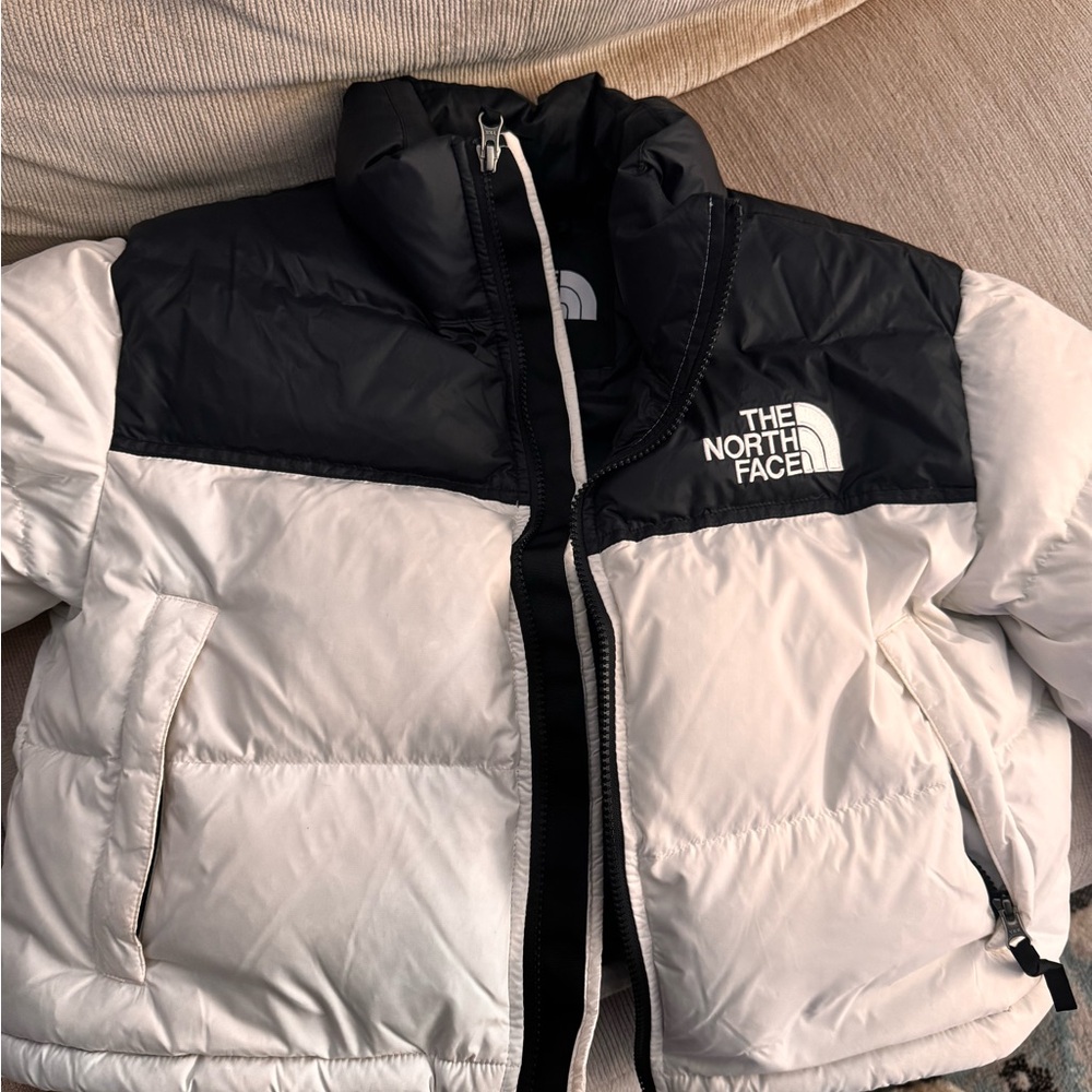 The North Face Black and White Puffer Jacket